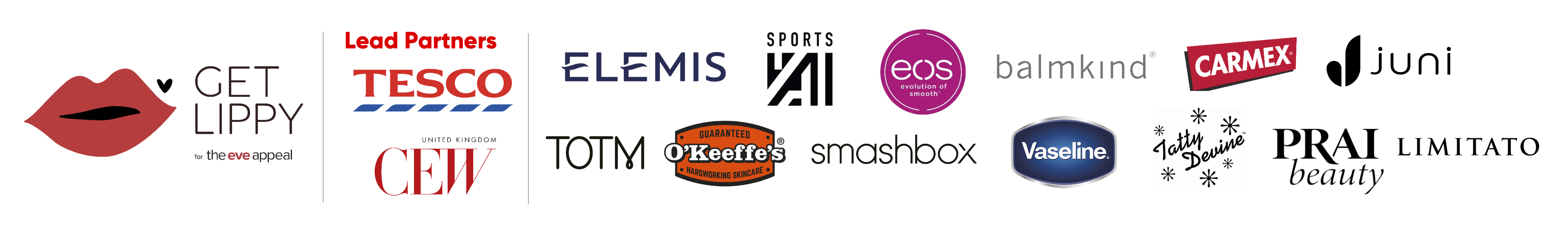 An image that shows the logos of brands that Eve works with.